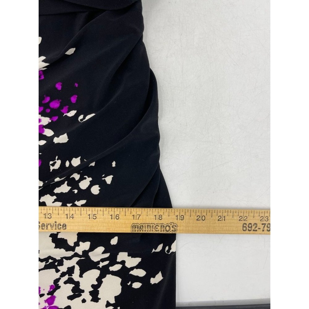 Jones New York Women's Black Sleeveless Color Splash Party Cocktail Dress Sz 6 - Picture 11 of 13